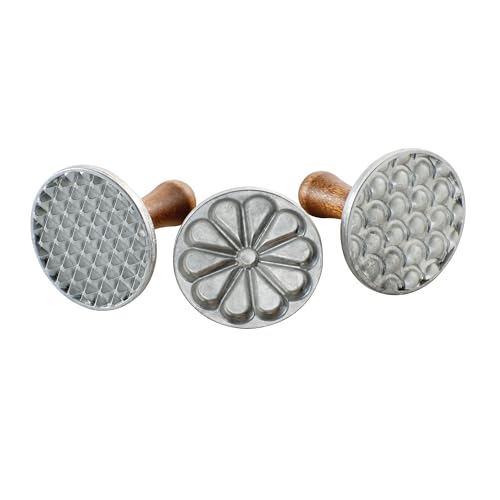 Nordic Ware Heirloom Cookie Stamps (Set of 3), Sturdy Cast Aluminium Cookie Stamp Set, Cookie Press Set Made in the USA, Sturdy and Durable Biscuit Maker Press Set  