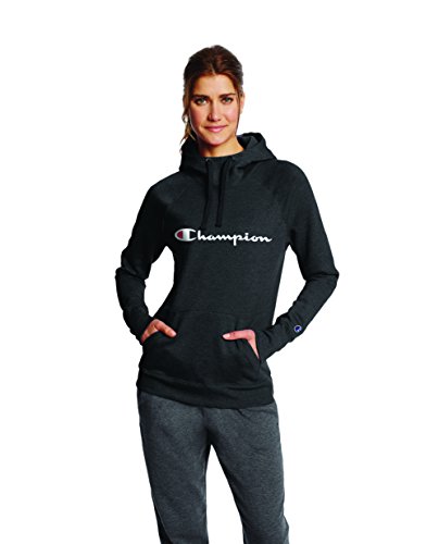 Champion Women's Fleece Pullover Hoodie, Black, Small