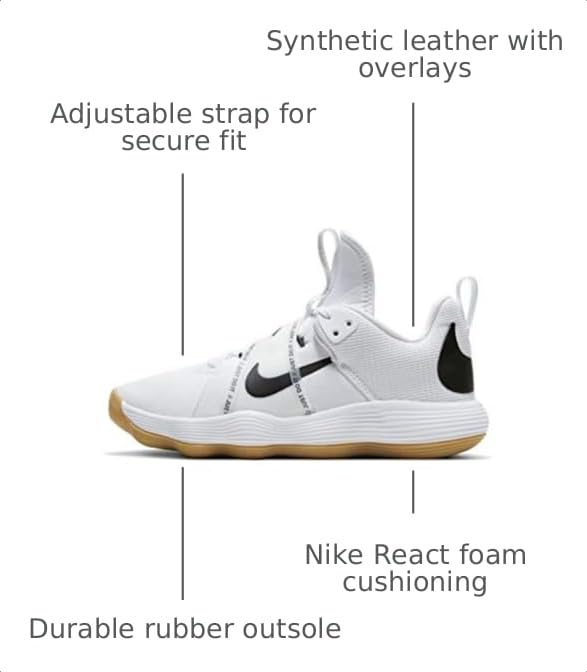 Image of Nike React Hyperset Volleyball Shoes nkCI2955 100 (10 Mens / 11.5 Womens)
