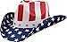 Kenny K Western Cowboy Hat USA Flag Patriotic Stars & Stripes 4th of July & Year Round ST10 Multiple Styles Toyo Straw (ST10E Red White Blue, Medium)