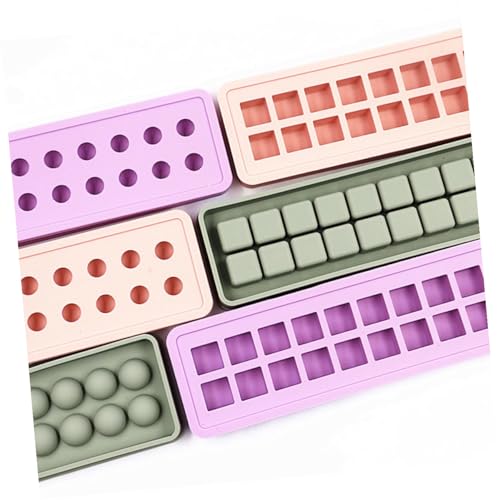 Molde mini esferas de hielo de silicona beige miniatura 4