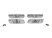 2000-2005 Lexus IS300 Euro Chrome Clear Front + Rear Bumper Side Marker Lights