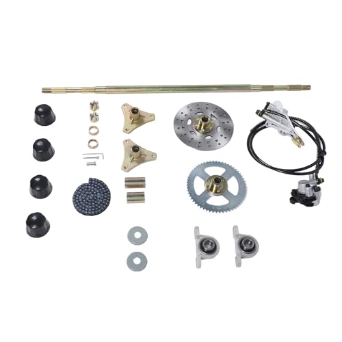 Akozon 29-Zoll-Go-Kart-Hinterachsen-Set, Bremskettenscheiben-Bremssattel-Nabensatz, Ersatzsatz für 50 70 90 ATV-Quads