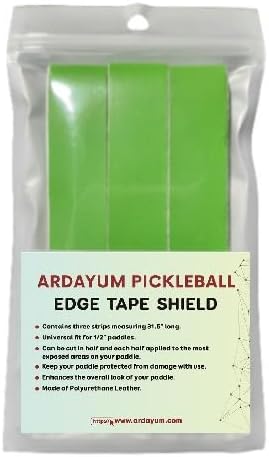 Pack of Three Pickleball Paddle Protective Edge Tape/Tape Armor - for Carbon Fiber or Honeycomb Paddles