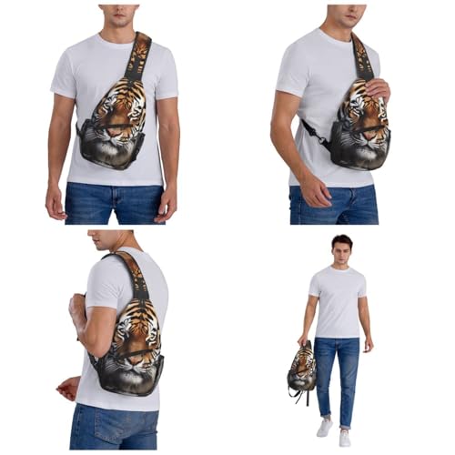 Sling Bag para mujeres y hombres tipo chest bag negro miniatura 6