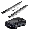 ISINEVER Trittbretter Seitenbrett Set Kompatibel mit Mercedes Benz GLC X253 C253 2015-2023, Belastbar bis 360KG, Seitenschweller mit Halterung, Aluminium Schweller, rutschfest, robust, Links & Rechts