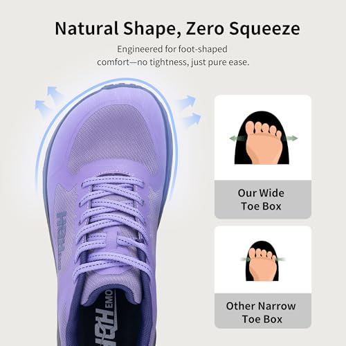 Image of Women Wide-Toe Box Walking Athletic Sneakers Zero Drop Tennis Shoes Wide Width Running Jogging for Gym Outdoor Sport