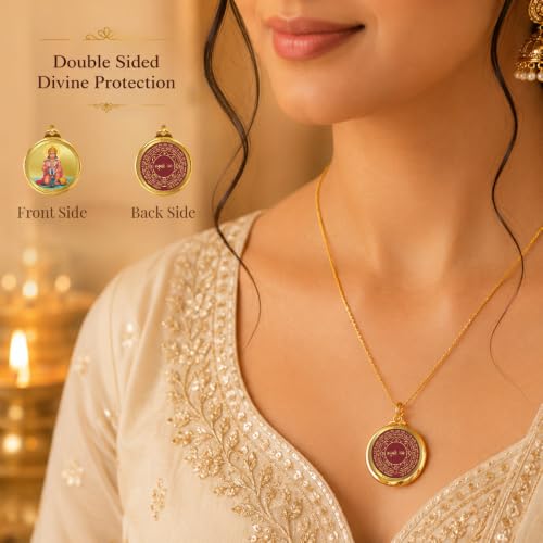 Image of DIVINITI 24K Gold Plated Double-Sided Religious Pendant with Premium Gift Box, Spiritual Locket for Men & Women, Devotional Jewellery for Gifting & Everyday Wear