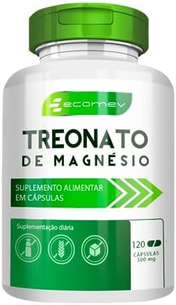 Magnesio Treonato 500mg 120 capsulas 100% Puro Ecomev