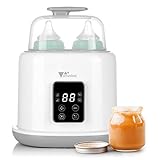 💗【Einfach zu Bedienen & zu Reinigen】 Für die ideale Übersicht sorgt die digitale Temperaturanzeige. Das heißt, Sie müssen nur die gewünschte Temperatur für Milch in den Babyflaschen oder den Gläschen einstellen und alles Weitere übernimmt Sterilisator für babyflaschen. Außerdem die Heizplatte wird offenliegend eingebaut. So lässt Baby Bottle Warmer sich schnell und einfach reinigen und man kan sich sicher sein, dass die Sterilisation immer mit sauberem Dampf durchgeführt wird.