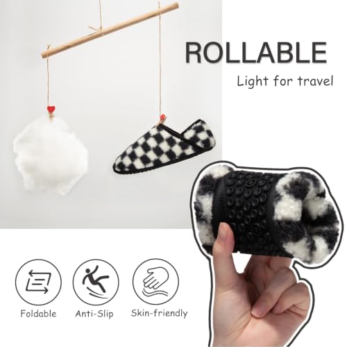 Image of ATHMILE House Slippers for Women Men Indoor Barefoot House Shoes Soft Socks | Furry Slip on Cozy Comfy Flexible Machine Washable Home Bedroom Travel Hospital Yoga Gifts for Mom Grandma
