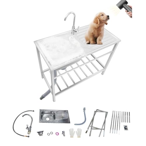 Station de lavage des mains portable en acier inoxydable pour buanderie et atelier