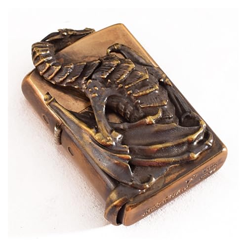 Encendedor metálico recargable con tapa abatible miniatura 1