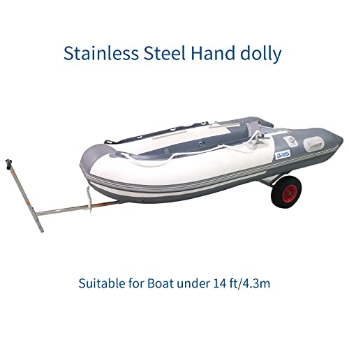 Stainless Steel Boat Launching Dolly For Inflatable With 16” Wheels Hand Trailer #TOP7