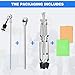 2 Pack Boom Cymbal Stand, Adjustable Cymbal Stand Boom Stand for Drum Hardware Percussion Mount Holder Gear Set Drum Hardware Set, Double Braced Legs with Rubber Feet Ride and Crash Cymbal Stands