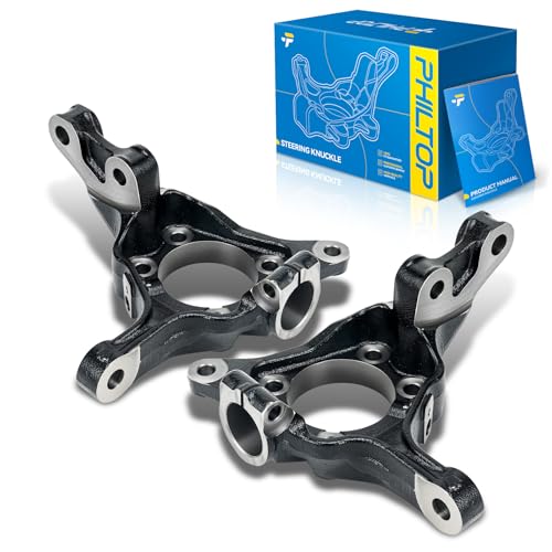 Image of PHILTOP Front Steering Knuckle Compatible with Subaru Outback 2005-2014, Subaru Forester 2009-2014, Subaru Impreza 2008-2014, Subaru Legacy 2005-2014,Passenger and Driver Side 698220+698221