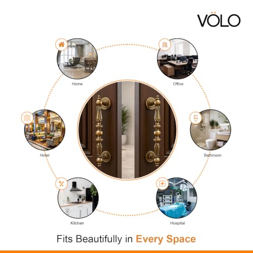 Image of VOLO Main Door Handle /Door Handles for Main Door /Glass Door Handle /Pull Handles, for Home /Office /Hotels (Antique Brass)(Rajwadi Handle) (8 inch (200 mm), 1)