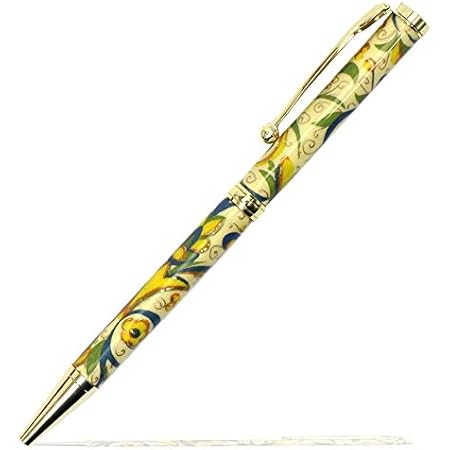 Amazon ルミニーオ Luminio 油性ボールペン 0 7 ツイスト式 細軸 イタリア製紙 グリーン イエローホワイト 油性 ボールペン 文房具 オフィス用品