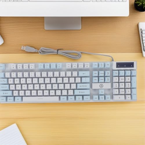 Clavier mécanique de jeu USB 104 touches rétroéclairé pour PC portable