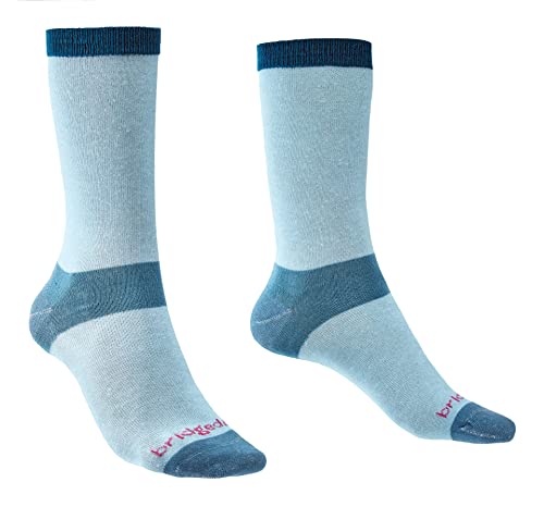 Bridgedale Women's Coolmax Liner Socks - 2 Pack, Light Blue, S