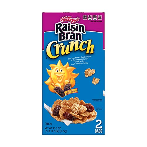 Kellogg's Raisin Bran Crunch, Breakfast Cereal, Original, Good Source Of Fiber, 43.3 Oz Box #TOP6
