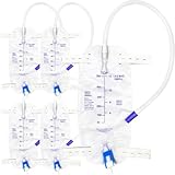 5 Pack 500ml Leg Bag Urinary Drainage Bag with 17.7 Inch Tube Anti-Reflux Design Leak-Proof Collection Adjustable Straps with Buttons,Blue