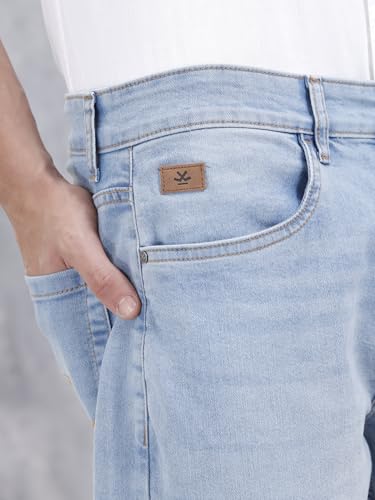 Image of WROGN Men's Anti Fit Jeans | 100% Cotton | Solid | Relaxed Casual Denim