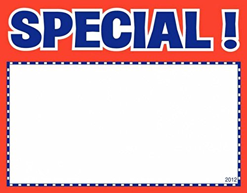 7" x 11" Special Rectangular Burst Retail Value Sale Signs Cards / 100 Total Cards