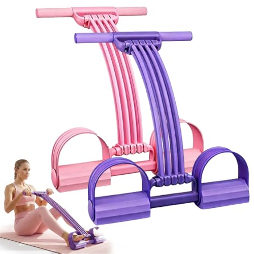 Image of 2026 New Pedal Resistance Band with Handles, 8 Tube Elastic Foot Pedal Puller Rope, 3 in 1 Multifunctional Exercise Bands for Yoga Pilates, Full Body Workout, Stretching, Waist, Arm, Leg