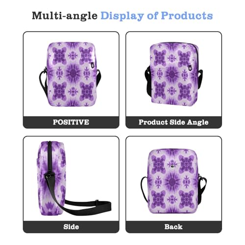 Purple Tie-dye crossbody messenger bag Small Crossbody Bags For Women Woman Shoulder Handbags Adjustable Strap for work business4
