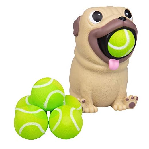 Hog Wild Pug Popper Toy - Shoot Foam Balls Up to 20 Feet - 6 Balls Included - Age 4+
