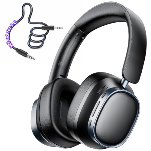 Image of Active Noise Cancelling Headphones,78H Wireless Bluetooth Headphones,Black | Over-Ear Headset,Bluetooth 6.0,Hi-Res,Low Latency,Foldable,Built-in Microphone,Ideal for Travel,Home,Office,Cellphone,PC