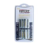 Covert Rechargeable Batteries (12 Pack), Black