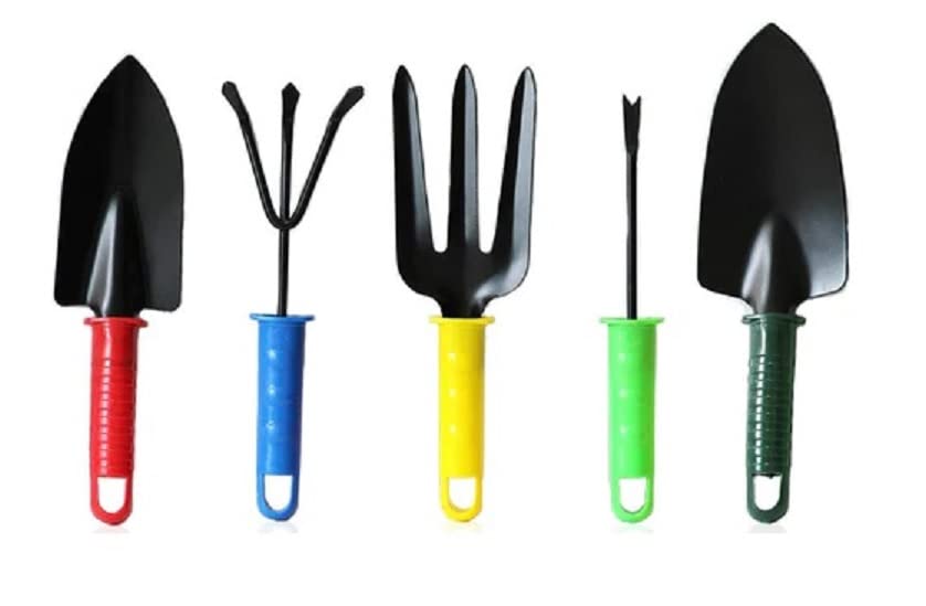 DEBs CARE Gardening Tools Set kit - 7 Pcs (Cultivator, Fork, Trowels, Weeder, Garden Gloves, Pruner Cutter) Gardening Tools Set for Home Indoor and Outdoor Gardening