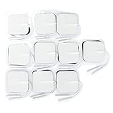 Abs Trainer Ersatzpad Bauchtrainer Elektrische Muskelstimulation - Elektroden Set Bauchmuskeln Klebepads Gesicht Rücken, Dauerelektroden Knie Elektroden Pads Tens Gerät, Elektrodengel50pcs (2.0mm)