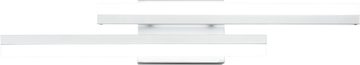 PRESDE 24inch Modern LED Vanity Light Fixtures for Bathroom Nickle Bath Vanity Lighting?Cold White 6000K? Nickel-Non Dimmable 24inch