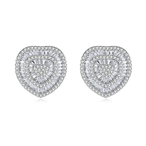 Boucles d'oreilles cœur en argent pour vos soirées chic