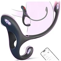Analplug Prostata Hoden Stimulation Männer mit Penisring Klitorisstimulator, Anal Butt Plug Dildo Sex Spielzeug für die Männer Paare Frauen, Penis Ring Vibrator App, Cockring Sexspielzeug Vibration