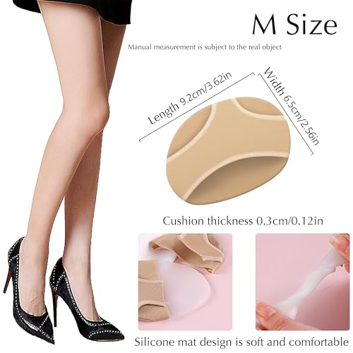 Image of SooGree Ball of Foot Cushions 2 Pairs Metatarsal Pads for Women Men Foot Pads Soft Gel Forefoot Pads of Soft Fabric - Prevent Pain and Discomfort