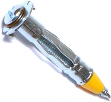 Topzone Heavy Duty 1/8" inch 20mm Zinc Plated Steel Hollow Drive Wall Anchor w/ Screws (200)