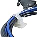 JacobsParts V1 Adhesive Cable Management Clips, 0.85 Inch Adjustable Clamp, White (25 Pack)