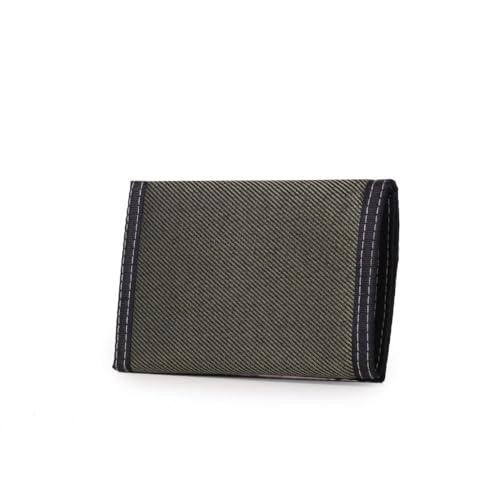 Mens Folding Wallet Canvas Small Short Change Purse Portable Multifunction Card Holder Men(Green)4