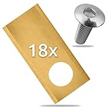 ECENCE 18 Titan Ersatz-Messer für Mähroboter inkl. Schrauben Qualitäts-Klingen kompatibel mit Honda Miimo 300 und 500 Mähroboter