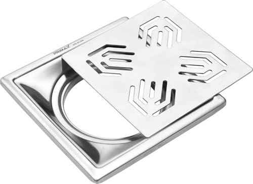 Image of Plantex (Primax) 304 Grade Stainless Steel Drain Cover /Drainage Cover /Drain Cover for Bathroom /Jali for Bathroom and Balcony- 6x6 inches (Chrome)