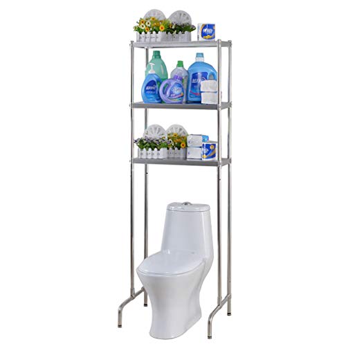 Edelstahl Badezimmer Regal WC Regal Boden Waschmaschine Regal Balkon Ablage Regal