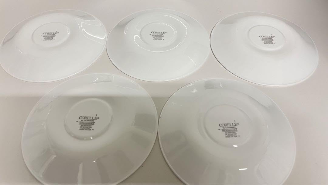 Amazon.co.jp: コレール カップ＆ソーサー5客, 角丸 平皿 31cm 1枚