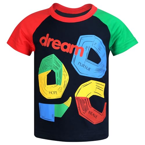 Image of DEEKEY Toddler Boys Shirts Short-Sleeve Little Kids t Shirts Boys' Tops, Tees & Shirts Graphic TEE Age for 2-7 Years 4-Pack