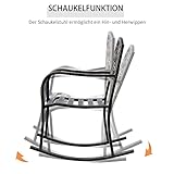 Outsunny Schaukelstuhl Gartenstuhl Schwingsessel antik Garten Metall Bronze B60 x T73 x H85cm - 4