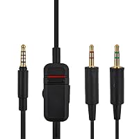 Taoricen MMX 300 Audiokabel, 3,5mm Kopfhörerkabel Kompatibel mit Beyer MMX300 2nd Gen Audiokabel mit Mikrofon Lautstärkeregler, Computer Version (2m / 6.6 ft)