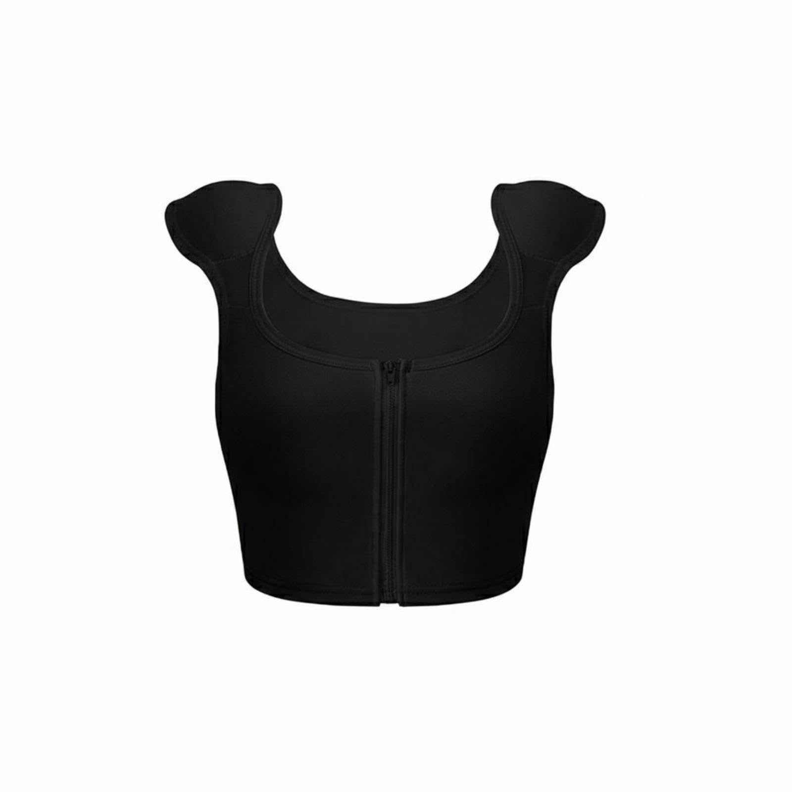 Meadawgs®Padded Shoulder Binder Vest Creates Masculine Contouring Shape Flattening Vest Pullover Design Compression Top for Masculine-Presenting indiviDoubless, Conventions, Photo Shoots Black S-image-28